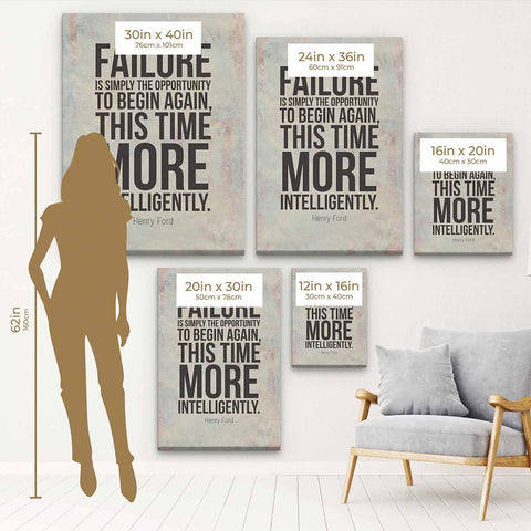 White Motivational Message Wall Art Canvas 1104