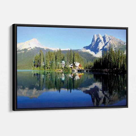 Blue Mountain Lake Wall Art Canvas 9631