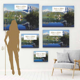Blue Mountain Lake Wall Art Canvas 9631