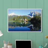 Blue Mountain Lake Wall Art Canvas 9631