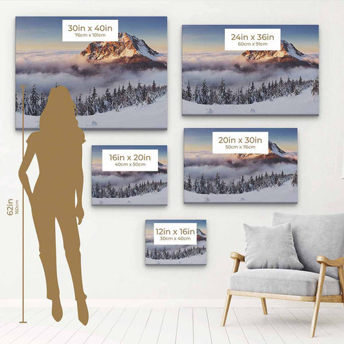 White Mountain Peak Wall Art Canvas 3321