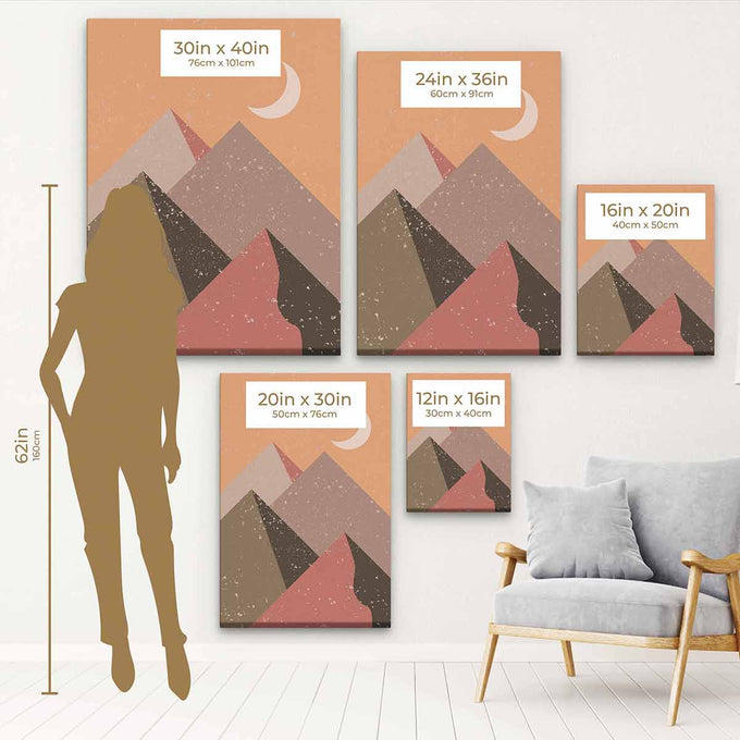 Brown Mountains Wall Art Canvas 0240