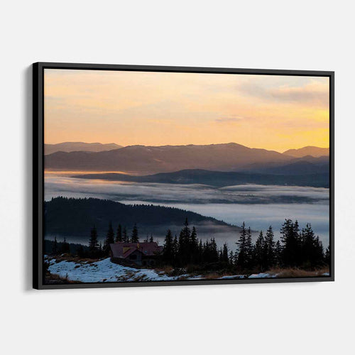 Black Moutain Range Landscape Wall Art Canvas 5630