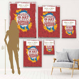 Red Music Is Art and Passion Wall Art Canvas 7213