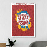 Red Music Is Art and Passion Wall Art Canvas 7213