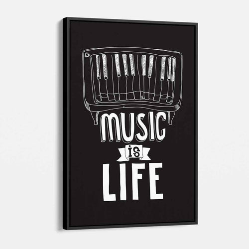 Black Music is Life Wall Art Canvas 2306