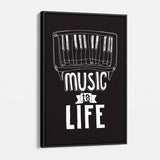 Black Music is Life Wall Art Canvas 2306