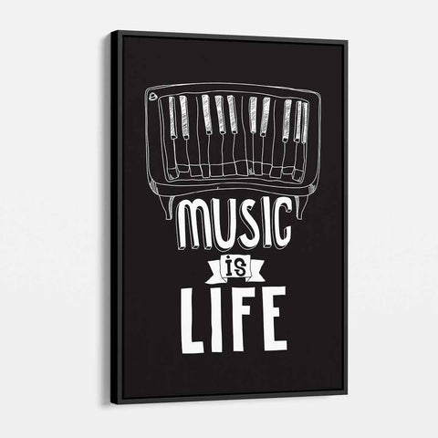 Black Music is Life Wall Art Canvas 2306