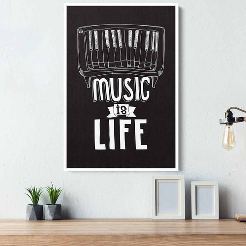 Black Music is Life Wall Art Canvas 2306