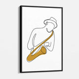 Brown Musician Wall Art Canvas 0516