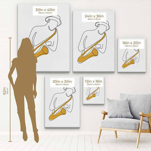 Brown Musician Wall Art Canvas 0516