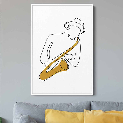 Brown Musician Wall Art Canvas 0516