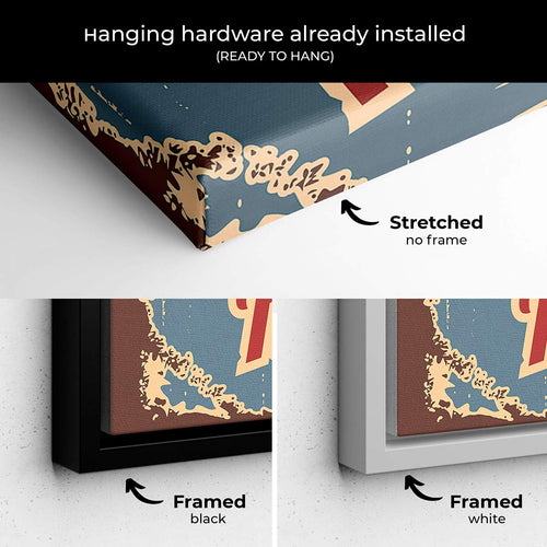 Blue My Garage My Rules Wall Art Canvas 3803