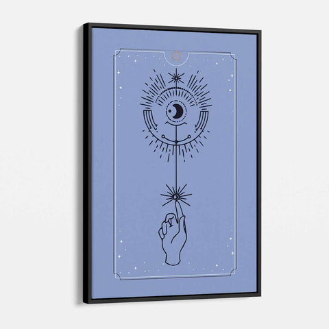 Blue Mystic Tarot Card Wall Art Canvas 52_b