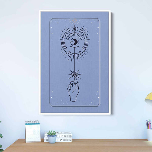 Blue Mystic Tarot Card Wall Art Canvas 52_b