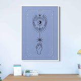 Blue Mystic Tarot Card Wall Art Canvas 52_b
