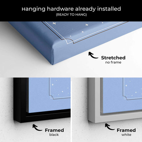 Blue Mystic Tarot Card Wall Art Canvas 52_b