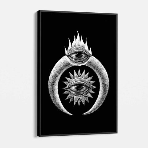 Black Mystical Eyes Wall Art Canvas 2628