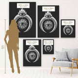 Black Mystical Eyes Wall Art Canvas 2628