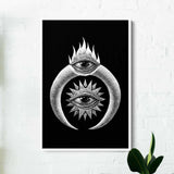 Black Mystical Eyes Wall Art Canvas 2628