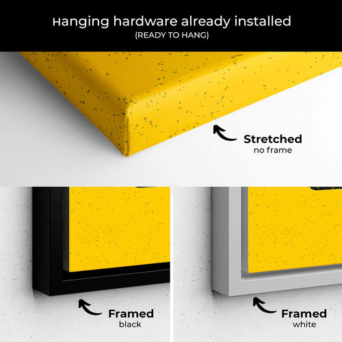 Yellow Never Put Off Till Tomorrow What You Can Do Today Wall Art Canvas 9192