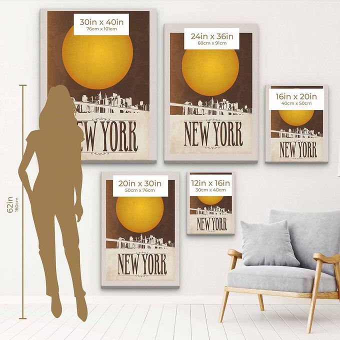 Yellow New York Wall Art Canvas 94_b