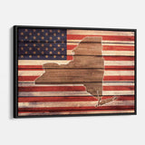 Red New York state Wall Art Canvas 56_b