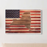 Red New York state Wall Art Canvas 56_b