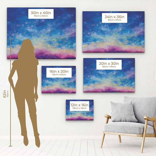 Blue Night sky Wall Art Canvas 2906