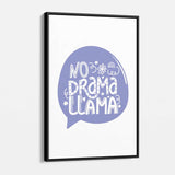 Purple No Drama Llama Wall Art Canvas 1756