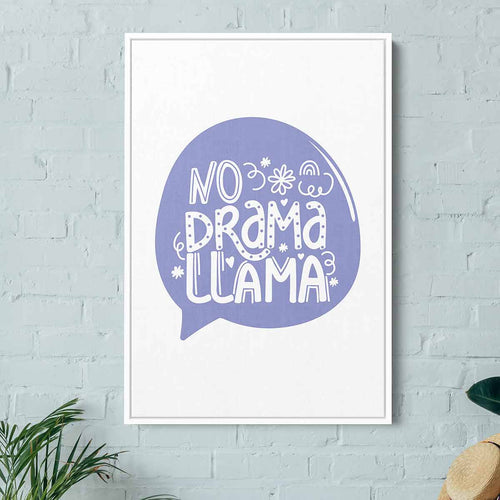 Purple No Drama Llama Wall Art Canvas 1756