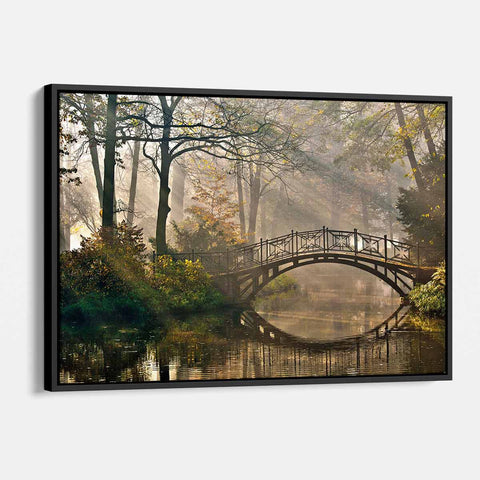 Brown Old Bridge Wall Art Canvas 3639