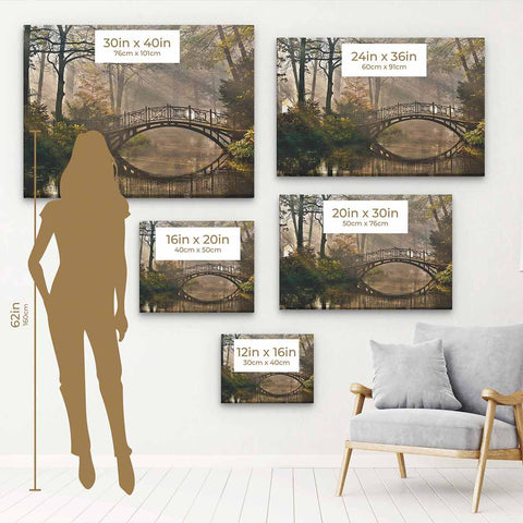 Brown Old Bridge Wall Art Canvas 3639