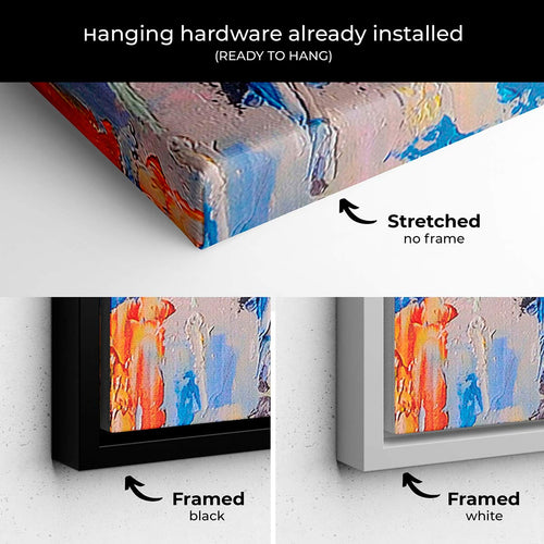 Multi Color Paris Charming Street Wall Art Canvas 3389