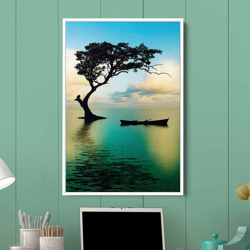 Blue Peaceful Tree Wall Art Canvas 1723
