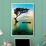 Blue Peaceful Tree Wall Art Canvas 1723