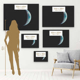 Black Planet Earth Wall Art Canvas 7216