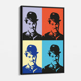 Multi Color Pop Art Charlie Chaplin Wall Art Canvas 2042