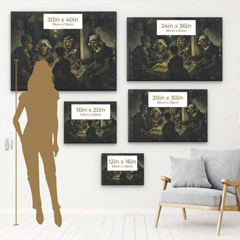 Brown Potato Eaters Wall Art Canvas 5203