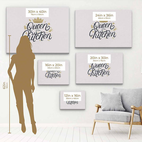 White Queen of the Kitchen Wall Art Canvas 2254