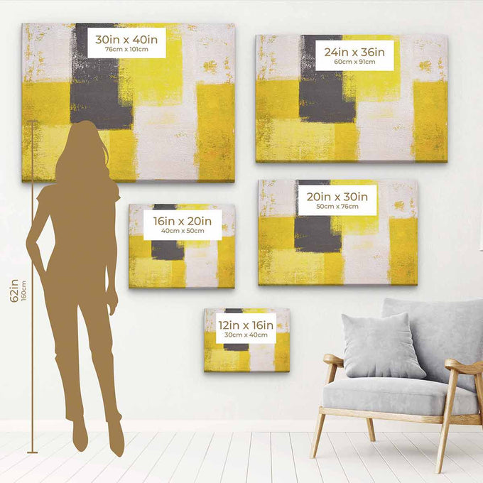 Yellow Rectangles Wall Art Canvas 8123