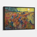 Orange Red Vineyard Wall Art Canvas 8586
