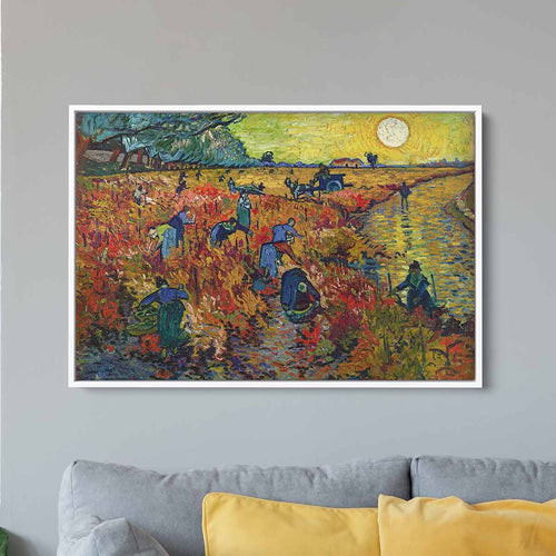 Orange Red Vineyard Wall Art Canvas 8586