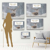 Blue Reindeer Wall Art Canvas 8094