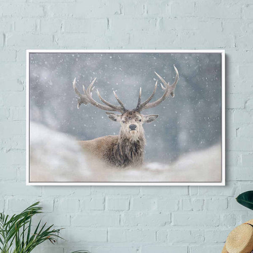 Blue Reindeer Wall Art Canvas 8094