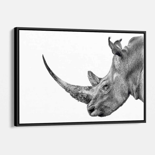 Black Rhinoceros Wall Art Canvas 4042