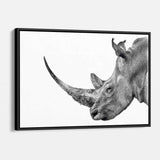 Black Rhinoceros Wall Art Canvas 4042