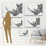 Black Rhinoceros Wall Art Canvas 4042