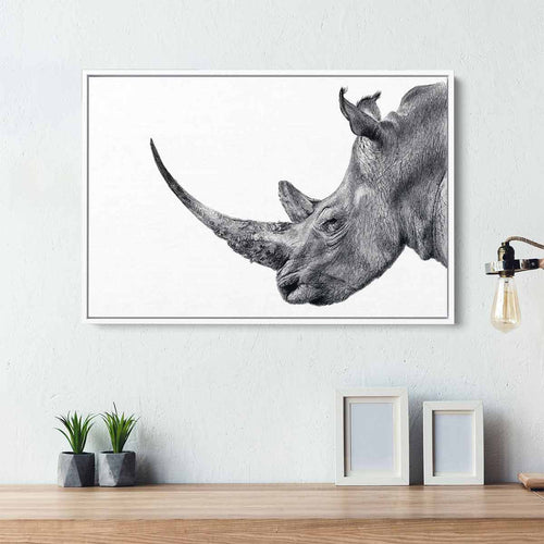 Black Rhinoceros Wall Art Canvas 4042
