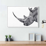Black Rhinoceros Wall Art Canvas 4042